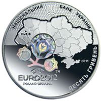 UEFA Euro 2012TM Final Tournament. City of Lviv - silver, 10 uah (2011)